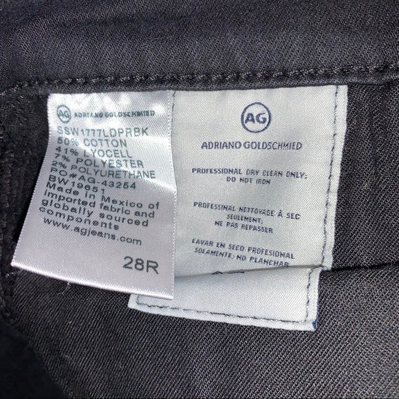 AG The Farrah Skinny Ankle Coated Black Size 28R - Picture 3 of 16